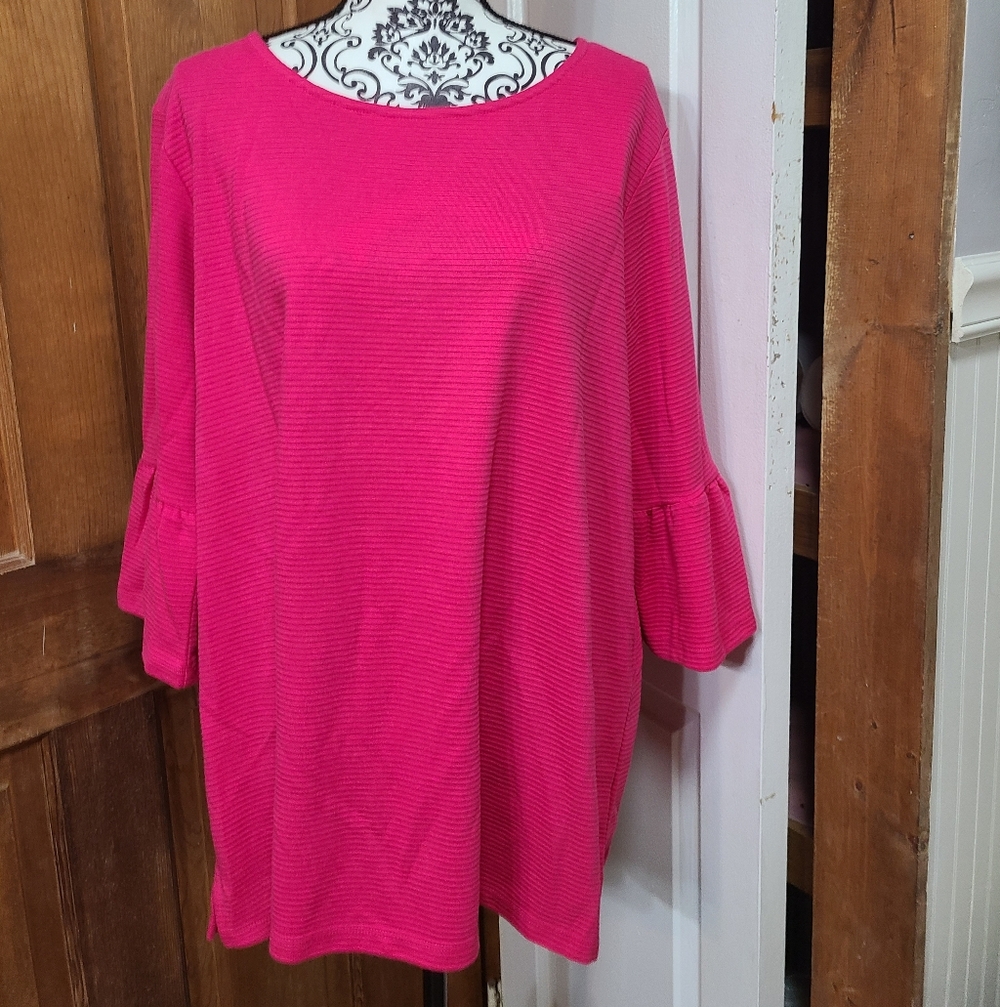 Kim Rogers Fuchsia Tunic Top